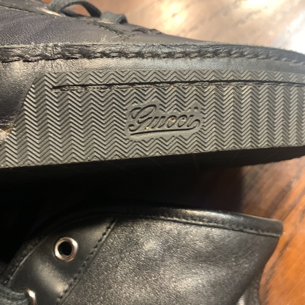 Gucci studded calf skin men’s sneakers size 91/2 men’s - Picture 9 of 15